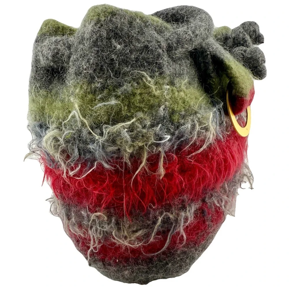 Vintage Mohair Wool Felted Handbag Handcrafted Artisan Made 8